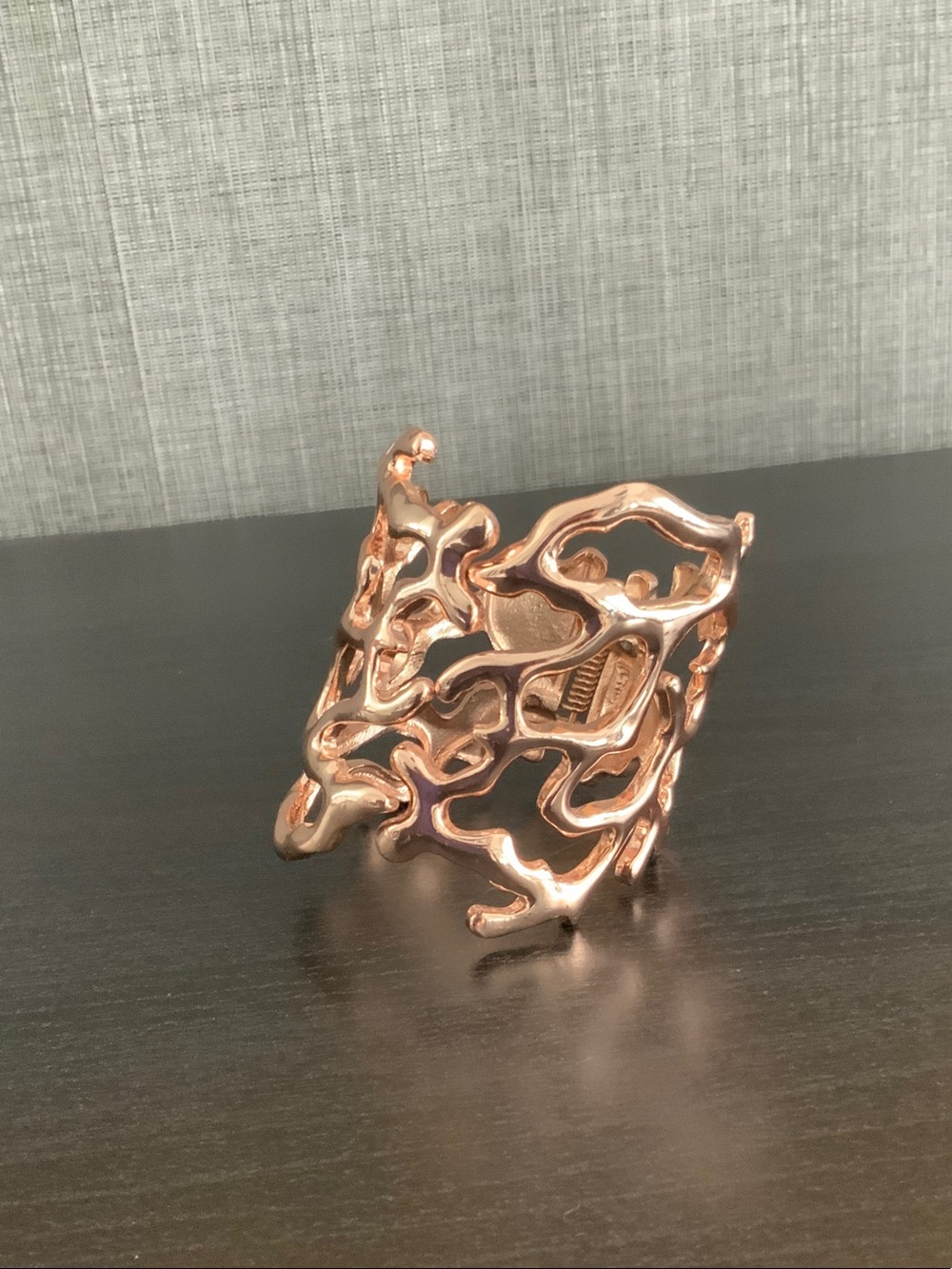 Desigual Rose Gold Organic Openwork Cuff Bracelet